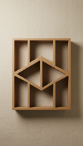 Geometric Ash Wall Shelf