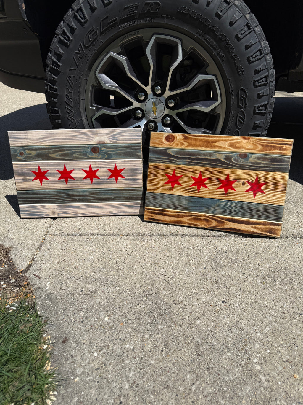 Chicago flag wall decor